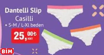 CASİLLİ DANTELLİ SLİP KÜLOT